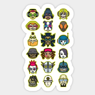 Jet Set Radio Characters (colors) Sticker